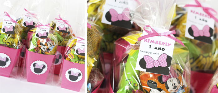 Dulces personalizados de Minnie Mouse