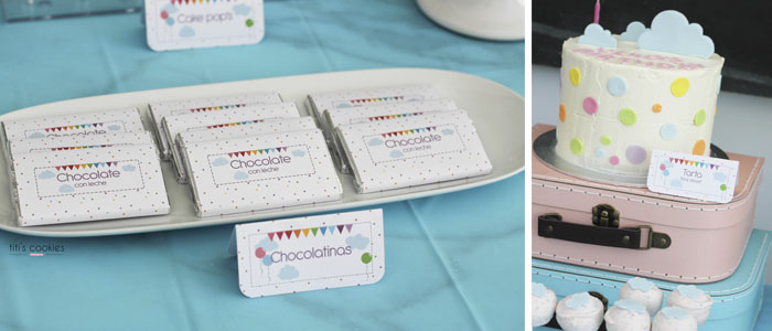 Mesa de Dulces de Nubes y Colores